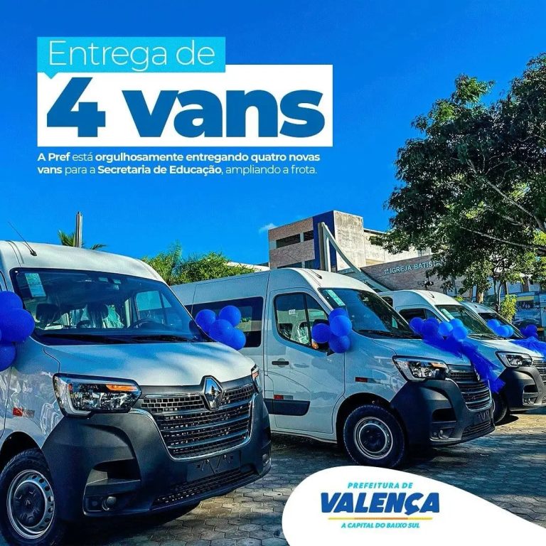 Prefeitura de Valença investe mais de 1,2 milhão em novos veículos para a Educação