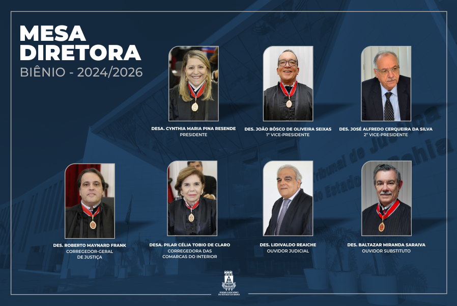 Posse da nova Mesa Diretora do TJ-BA para o Biênio 2024-2026 com a Desembargadora Cynthia Resende como Presidente