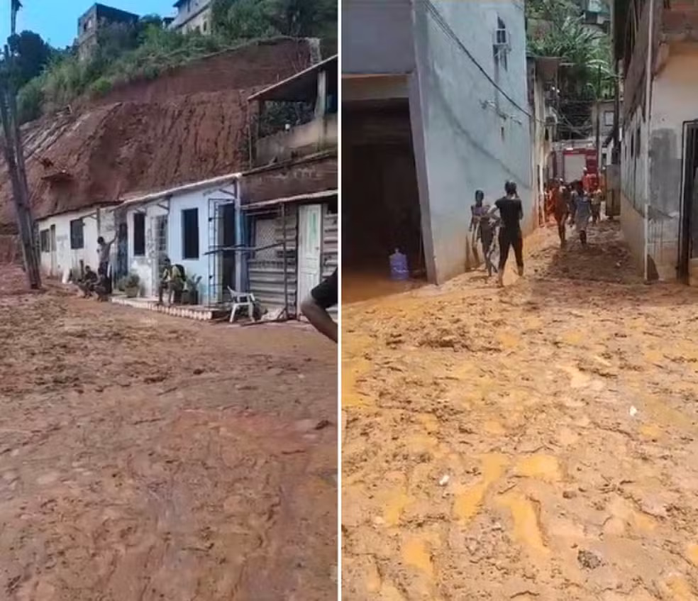 Chuvas em Salvador causam alagamentos e deslizamentos, forçando demolição de casa 1 Chuvas em Salvador,Alagamento