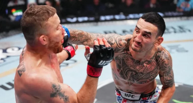 Max Holloway conquista cinturão ‘BMF’ após quebrar nariz de Justin Gaethje no UFC 300; veja o vídeo