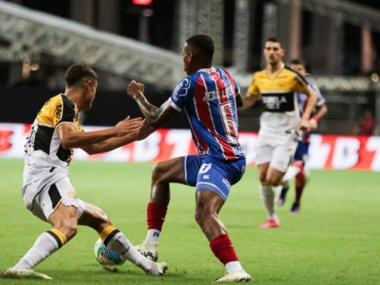 Bahia vence Criciúma por 1 a 0 na Copa do Brasil e tem vantagem para o jogo de volta