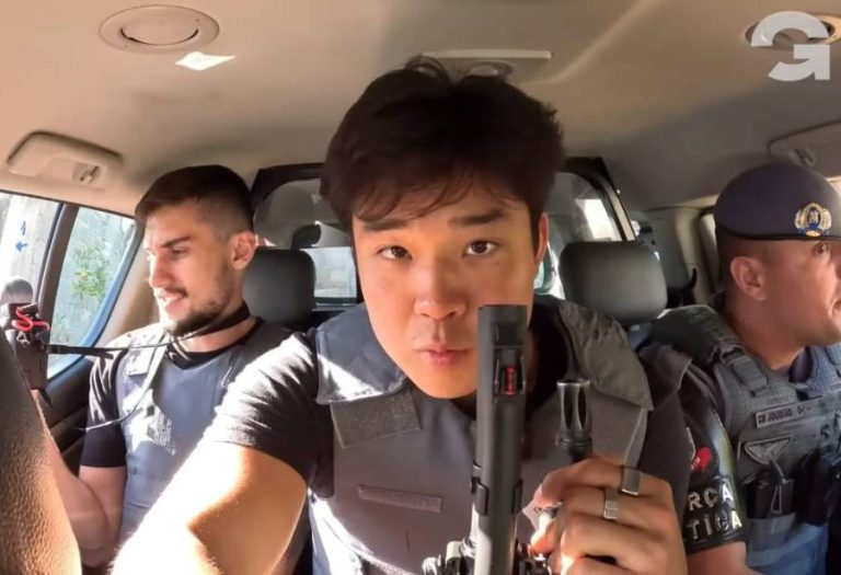 Youtuber americano participa de perseguição dentro de viatura da PM em São Paulo