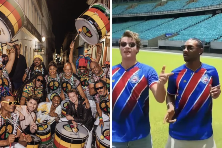 Atores de Outer Banks visitam Pelourinho e Arena Fonte Nova em Salvador