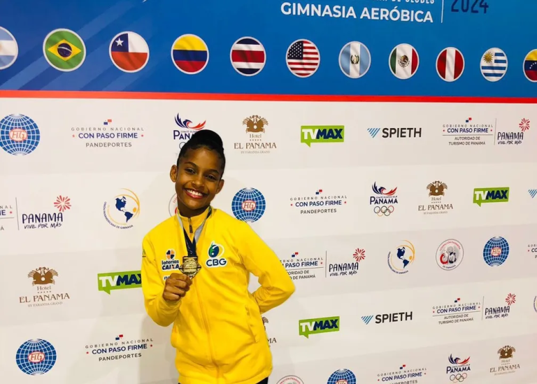 Baiana de 13 anos conquista medalha de ouro no Pan-Americano de Ginástica Aeróbica