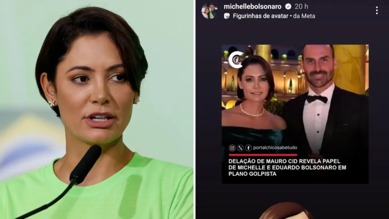 Michelle Bolsonaro reage a delação de Mauro Cid com ironia nas redes sociais