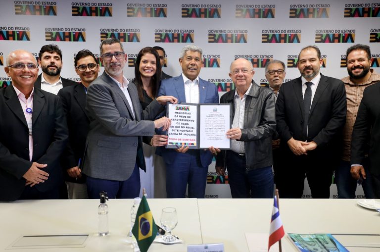 Jerônimo autoriza ampliação do saneamento e abastecimento de água em Feira de Santana com investimento de R$ 1,3 bilhão