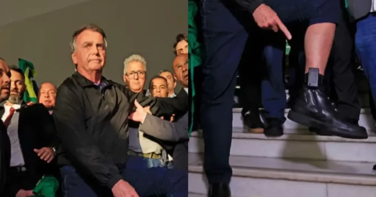 Bolsonaro mostra tornozeleira eletrônica e chama medida de “símbolo de humilhação”
