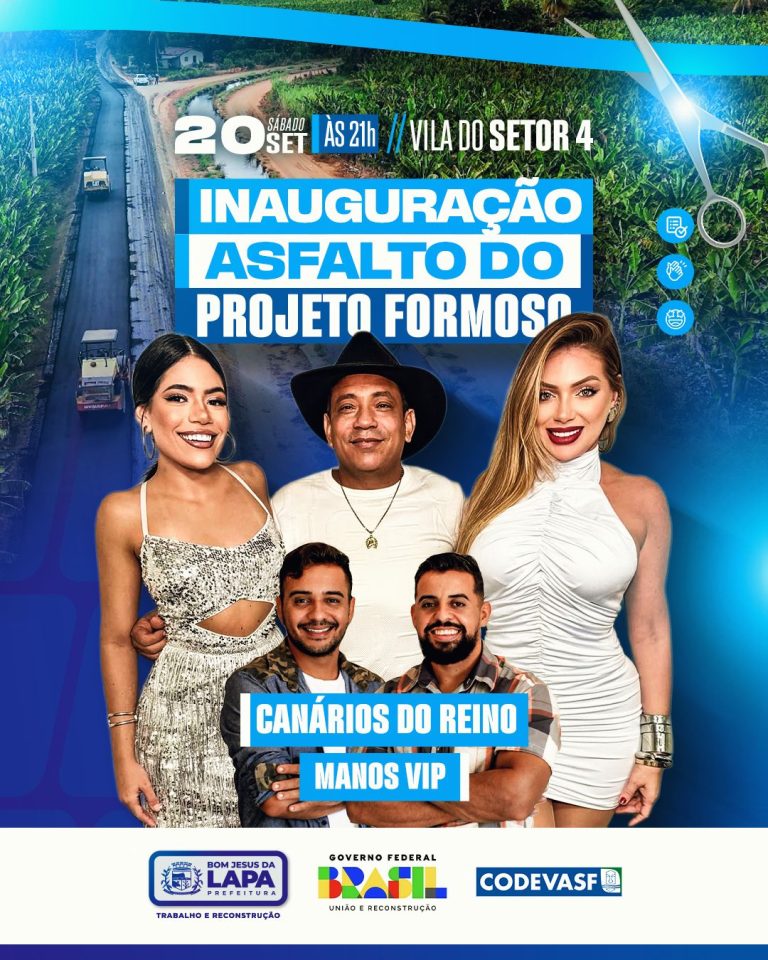 Pavimentação asfáltica do Projeto Formoso: um sonho realizado e uma celebração à vista
