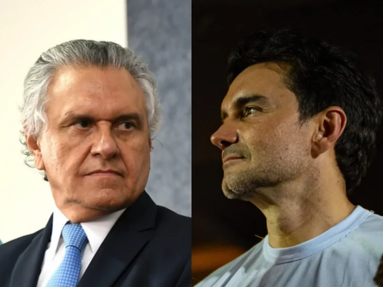 Ministro Celso Sabino discute com Ronaldo Caiado durante reunião do União Brasil