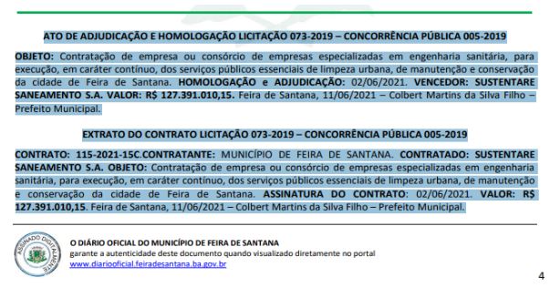 máfia do lixo,Feira de Santana